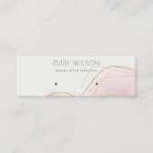 Abstract Blush Gold Glitter Shiny Earning Display Mini Visitekaartje (Voorkant)