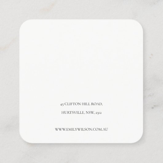 Abstract Blush Gold Glitter Shiny Earning Display Vierkante Visitekaartje (Achterkant)