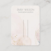 Abstract Blush Gold Waterverf Hairpin-beeldscherm Visitekaartje (Voorkant)