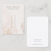 Abstract Blush Gold Waterverf Hairpin-beeldscherm Visitekaartje (Voorkant / Achterkant)