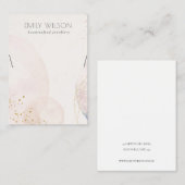 Abstract Blush Gold Waterverf Ketting beeldscherm Visitekaartje (Voorkant / Achterkant)