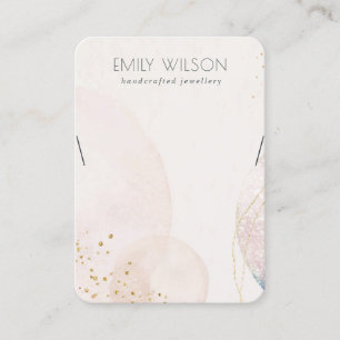 Abstract Blush Gold Waterverf Ketting beeldscherm Visitekaartje