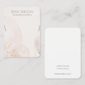 Abstract Blush Gold Waterverf Ketting beeldscherm Visitekaartje (Voorkant / Achterkant)