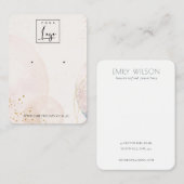 Abstract Blush Gold Waterverf Veroorbaar beeldsche Visitekaartje (Voorkant / Achterkant)