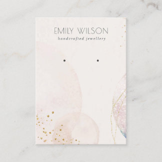 Abstract Blush Gold Waterverf Veroorbaar beeldsche Visitekaartje