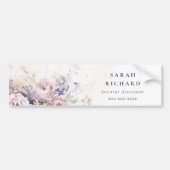 Abstract Blush Lila Waterverf Roos Bloemen Bunch Bumpersticker (Voorkant)