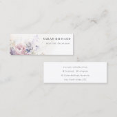 Abstract Blush Lila Waterverf Roos Bloemen Bunch Mini Visitekaartje (Voorkant / Achterkant)