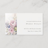 Abstract Blush Lila Waterverf Roos Bloemen Bunch Visitekaartje (Achterkant)