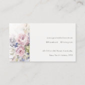 Abstract Blush Lila Waterverf Roos Bloemen Bunch Visitekaartje (Achterkant)
