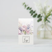 Abstract Blush Lila Waterverf Roos Bloemen Logo Visitekaartje (Staand voorkant)