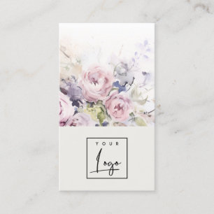 Abstract Blush Lila Waterverf Roos Bloemen Logo Visitekaartje