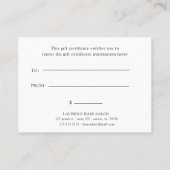 Abstract Blush Modern Cadeaubon Visitekaartje (Achterkant)