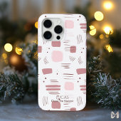 Abstract Blush Pink - Minimalistische penseelstree Case-Mate iPhone Case