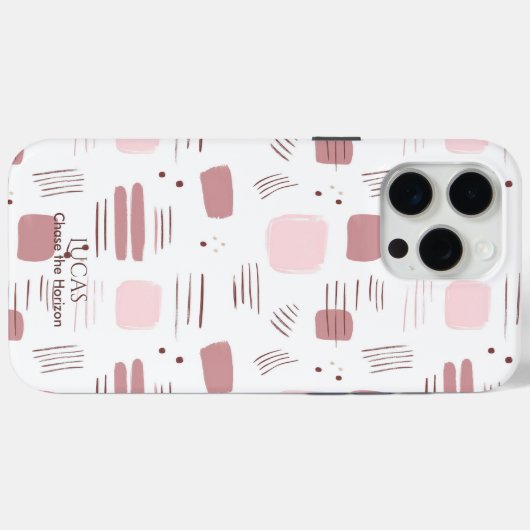 Abstract Blush Pink - Minimalistische penseelstree Case-Mate iPhone Case (Achterkant (horizontaal))
