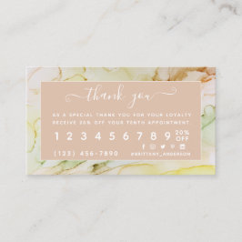 Abstract Blush Pink op maat Klantenkaartje