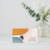 Abstract Blush Pink Teracotta Gold Social Media Visitekaartje (Staand voorkant)