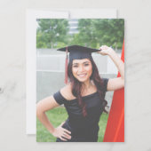 Abstract Blush Roze & Gold Foil Foto Afstuderen Kaart (Achterkant)