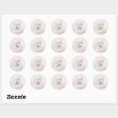 Abstract Blush Waterverf Bladgroen Zakelijk Logo Ronde Sticker (Vel)