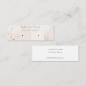 Abstract Blush Waterverf Glanzend beeldscherm Mini Visitekaartje (Voorkant / Achterkant)