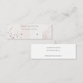 Abstract Blush Waterverf Silver Earning Display Mini Visitekaartje (Voorkant / Achterkant)