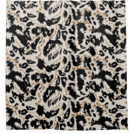 Abstract Boheemien Afrikaans Luipaard Patroon  Douchegordijn