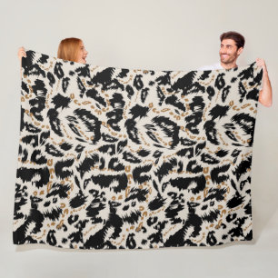 Abstract Boheemien Afrikaans Luipaard Patroon Fleece Deken