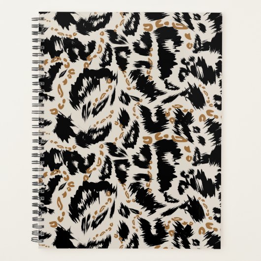 Abstract Boheemien Afrikaans Luipaard Patroon Planner (Voorkant)