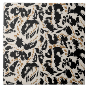 Abstract Boheemien Afrikaans Luipaard Patroon Tegeltje
