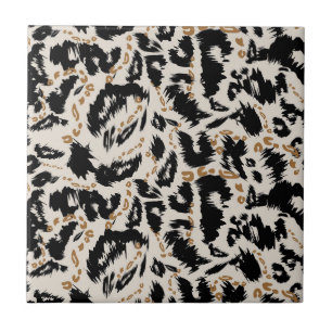 Abstract Boheemien Afrikaans Luipaard Patroon  Tegeltje