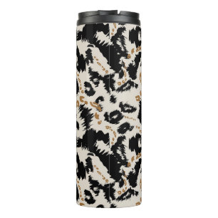 Abstract Boheemien Afrikaans Luipaard Patroon Thermosbeker