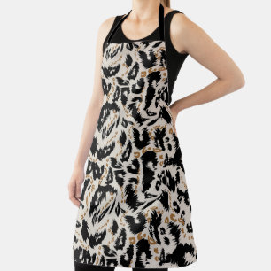 Abstract Boheemien Afrikaans Luipaardpatroon Schort