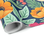 Abstract Boho Anemoon Cadeaupapier (Rol Hoek)