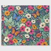 Abstract Boho Anemoon Cadeaupapier (Vlak)