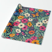 Abstract Boho Anemoon Cadeaupapier (Uitgerold)