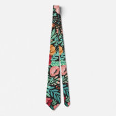Abstract Boho Anemoon Monarch Nekdas Stropdas (Voorkant)