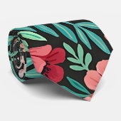 Abstract Boho Anemoon Monarch Nekdas Stropdas (Opgerold)