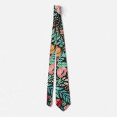 Abstract Boho Anemoon Monarch Nekdas Stropdas (Achterkant)