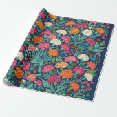 Abstract Boho Anjer Vlinders Inpakpapier (Uitgerold)