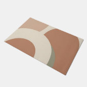 Abstract Boho Arch Earthy Minimalist Design Deurmat (Schuin)