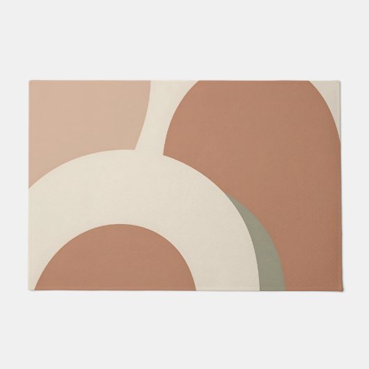 Abstract Boho Arch Earthy Minimalist Design Deurmat (Voorkant)