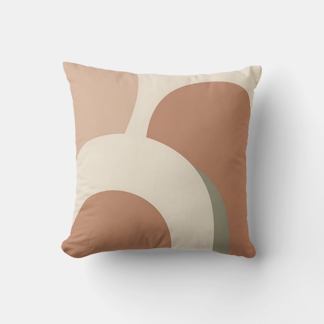 Abstract Boho Arch Earthy Minimalist Design Kussen (Voorkant)
