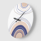 Abstract Boho Arches - Blue and Beige Grote Klok (Hoek)