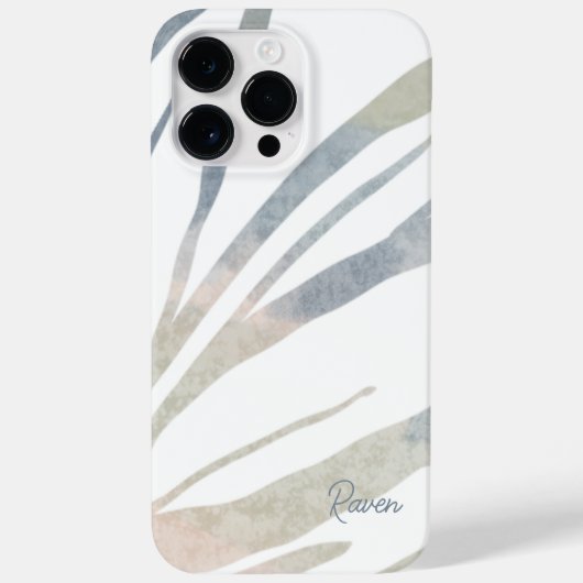 Abstract Boho Bladeren met Naam Case-Mate iPhone Case (Achterkant)