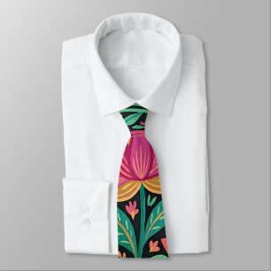 Abstract Boho Bloem Lotus Vlinders Nekdas Stropdas