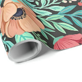 Abstract Boho Bloem Vlinder Inpakpapier (Rol Hoek)