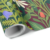 Abstract Boho Bloem Vlinder Inpakpapier (Rol Hoek)