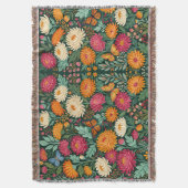 Abstract Boho Bloem Vlinders Dekens Deken (Voorkant Verticaal)