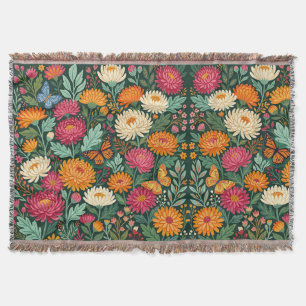 Abstract Boho Bloem Vlinders Dekens Deken
