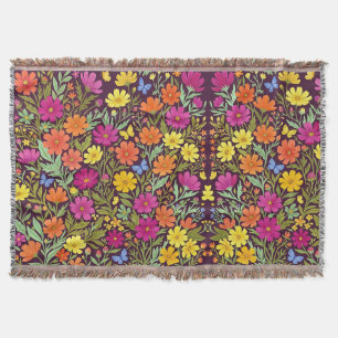 Abstract Boho Bloem Vlinders Dekens Deken