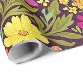 Abstract Boho Bloem Vlinders Inpakpapier (Rol Hoek)